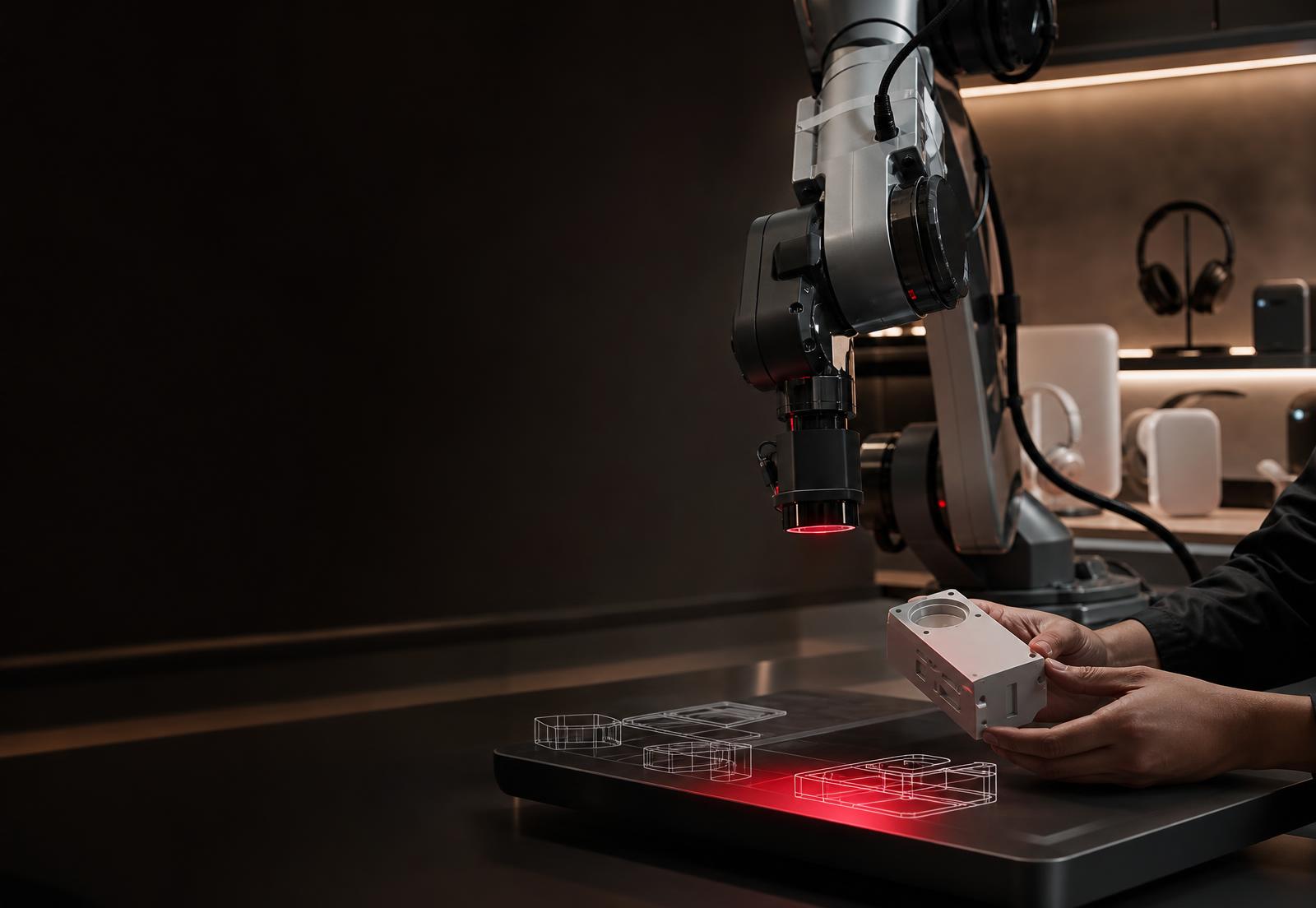 Robotic product inspection with a sourcing sample